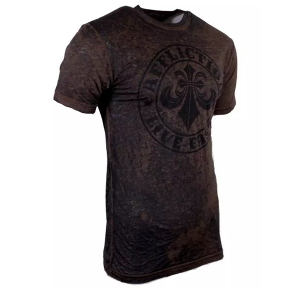 AFFLICTION Men's T-Shirt S/S DIVIO Tee Black Label - Picture 8 of 9